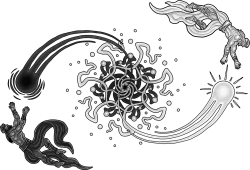 Celestes und Abyssos werden von Phanon unterwiesen